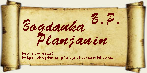 Bogdanka Planjanin vizit kartica